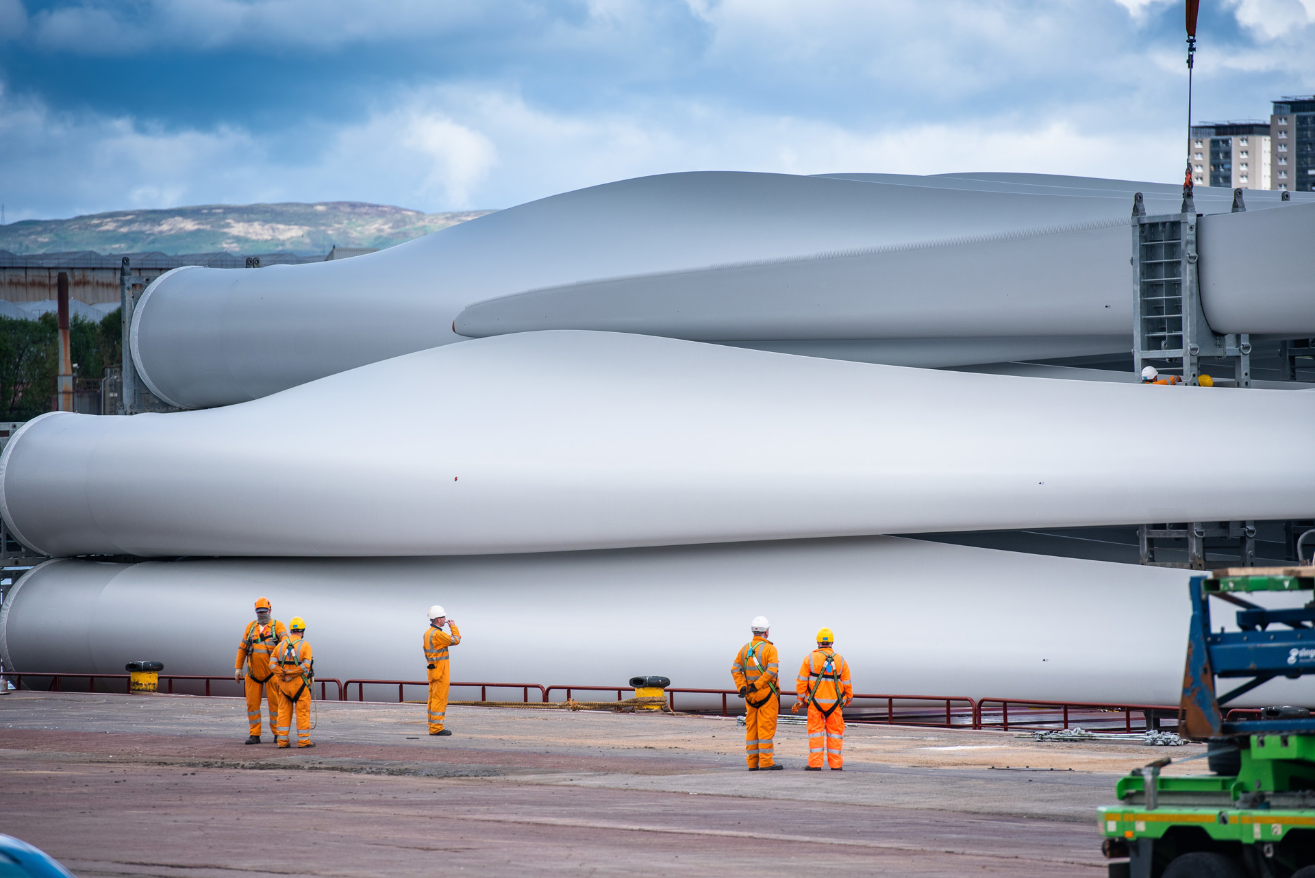 Wind turbine close up